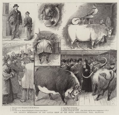 De indrukken van onze kunstenaar van de veeshow in de Royal Agricultural Hall, Islington door William Ralston